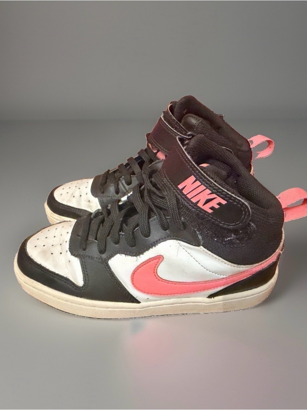 Nike Court Size 5Y Black White and Pink High Tops